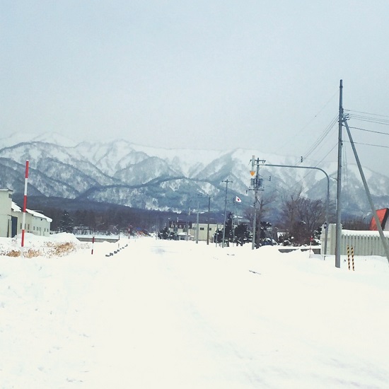 お正月は例年通り、実家で過ごしています。 奥の山は樺戸山。子どもの頃からずっと見ている景色です。